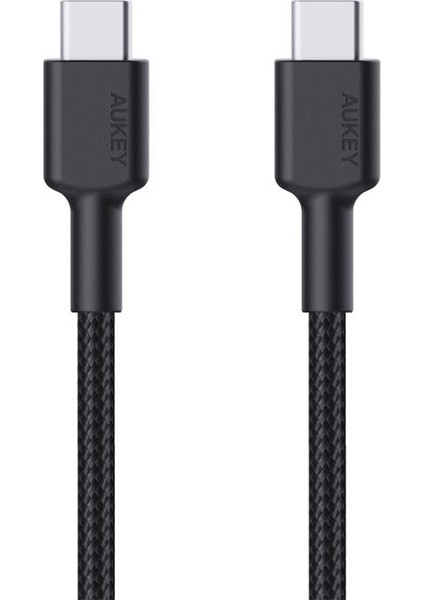 Aukey CB-CD45-BK Pd Naylon Örgülü Type-C Type-C Şarj Kablosu 0.9mt fiyatları
