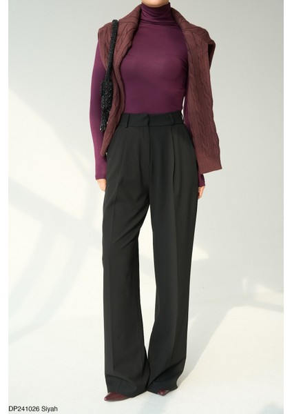 Kadın Yüksek Bel Palazzo Cepli Pantolon fiyatları