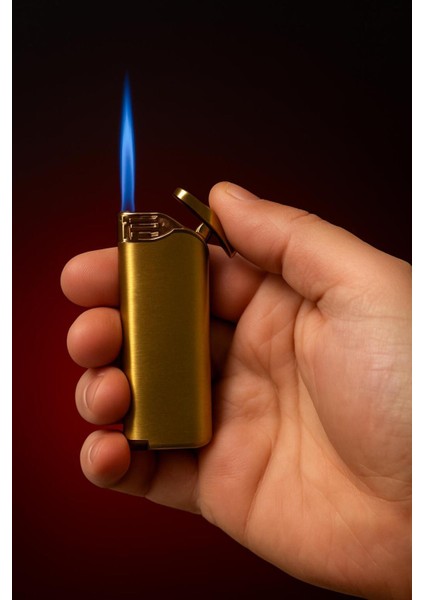 Royal Gold Torch — Metalik Altın Minyatür Pürmüz Çakmak modelleri