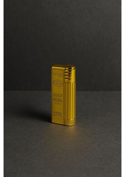 Muhtar Gold Premium Hürmüzlü Metal Gazlı Çakmak – 999.9 Altın Külçe Tasarım fiyatları