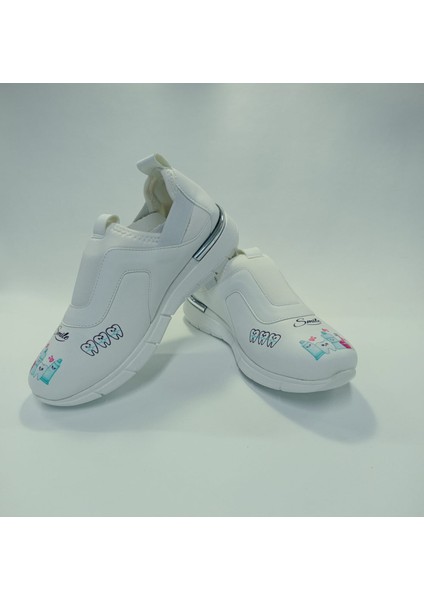 Diş Desenli Ortopedik Taban Kadın Spor Ayakkabı