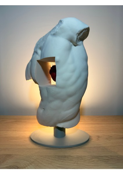 Kalpli Antik Heykel Büst (3d Taş Görünümlü Dekor) modelleri