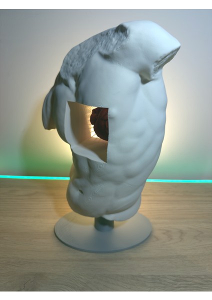 Kalpli Antik Heykel Büst (3d Taş Görünümlü Dekor) indirimleri