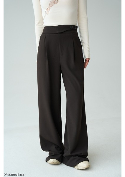 Kadın Yüksek Bel Palazzo Cepli Pantolon fiyatları