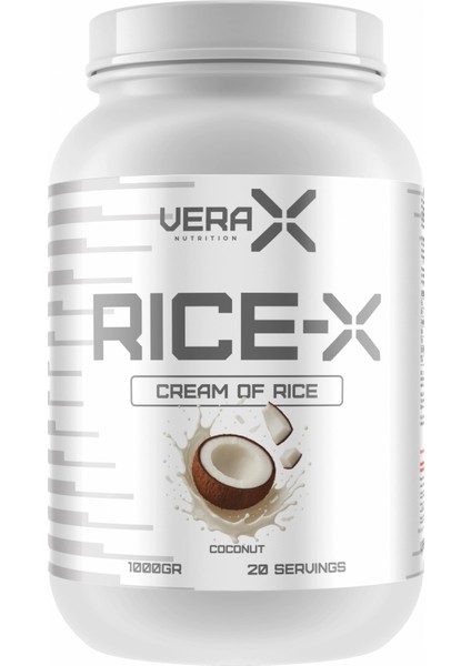 Vera-X Nutrıtıon Cream Of Rıce – Rıce-X Coconut| 1000 gr | 20 Servis