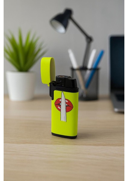 Sarı Metalik Gövdeli Pürmüz Çakmak – Güçlü Jet Alev fiyatları