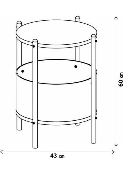 Golf Çantalı Orta Sehpa Beyaz / Siyah fiyatları