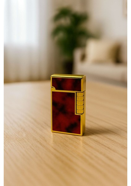 Imperial Red Gold Yandan Taşlı Lüks Çakmak