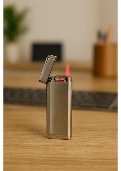 Gold Metal Elektronik Çakmak Hediye Kutulu