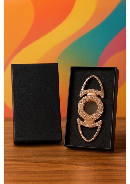 Premium Rose Gold Taş Işlemeli Puro Makası – Özel Kutulu Lüks Tasarım fiyatları