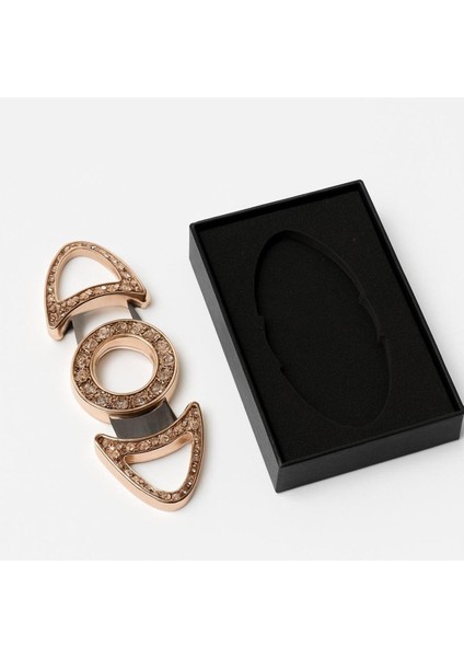 Premium Rose Gold Taş Işlemeli Puro Makası – Özel Kutulu Lüks Tasarım modelleri