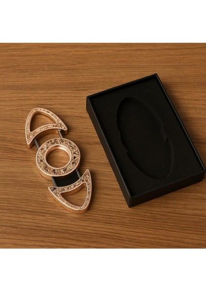 Premium Rose Gold Taş Işlemeli Puro Makası – Özel Kutulu Lüks Tasarım fırsatları