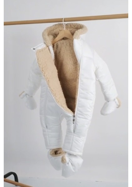 Özel Tasarım Cepli,kapüşonlu Tak-Çıkar Patik ve Eldivenli Bebek-Çocuk Kozmonot-Astronot Tulum Mont indirimleri