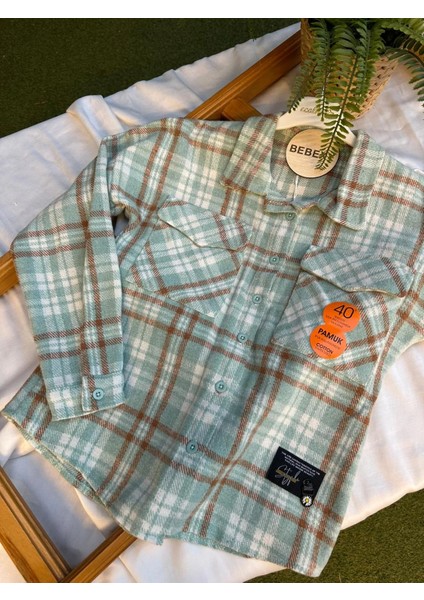 Kahverengi Çizgili Oduncu Gömlek Yeşil