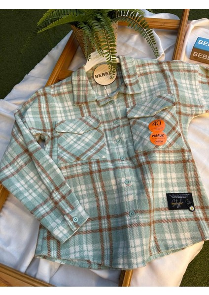 Kahverengi Çizgili Oduncu Gömlek Yeşil modelleri