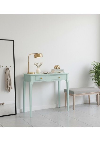 120 cm Masif Konik Su Yeşili Dresuar