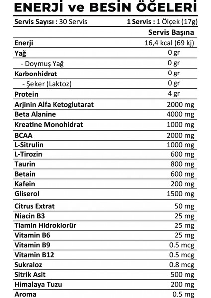 Vera-X Nutrıtıon Godxwar Intense Preworkout | 510 gr | 30 Servis | Cherry Cola fiyatları