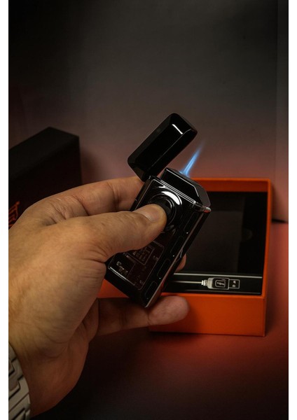 Dijital Ekranlı USB Şarjlı Elektrikli Çakmak – Renkli Metal Gövde, Dokunmatik Isıtmalı fırsatları