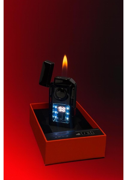 Dijital Ekranlı USB Şarjlı Elektrikli Çakmak – Renkli Metal Gövde, Dokunmatik Isıtmalı indirimleri