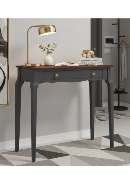 110 cm Masif Konik Antrasit Ceviz Dresuar