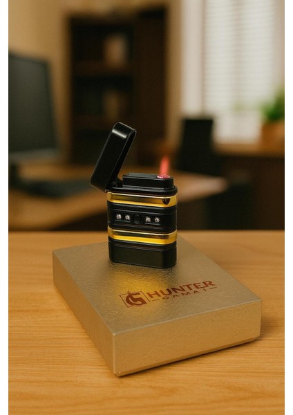 Hunter Gold Touch Pürmüzlü Gazlı Çakmak – Şarjlı Ateşleme Lüks Seri fiyatları
