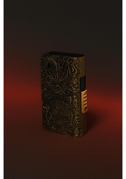 Antik Tasarım Metal Çakmak Altın Dragon Kabartmalı Hediye Kutulu fiyatları