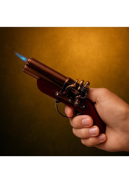 Blux Koleksiyonluk Çift Namlulu Antik Pürmüz Çakmak – Lüks Dekoratif Tasarım fiyatları