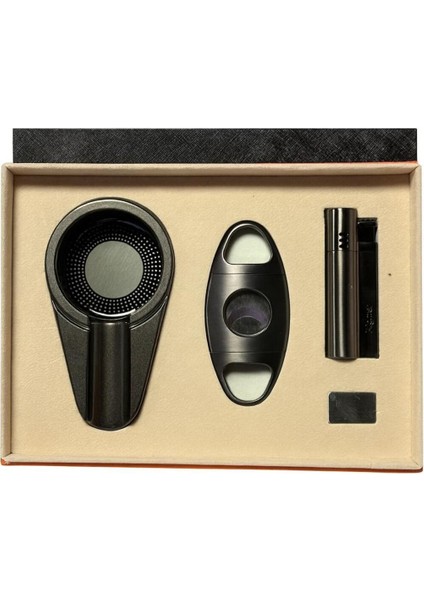 Exclusive Luxury Puro Seti – Prestijli 3’lü Koleksiyon (Çakmak, Kesici, Küllük) fiyatları