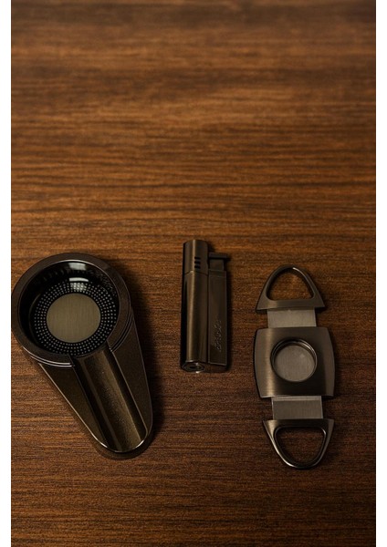 Exclusive Luxury Puro Seti – Prestijli 3’lü Koleksiyon (Çakmak, Kesici, Küllük) modelleri