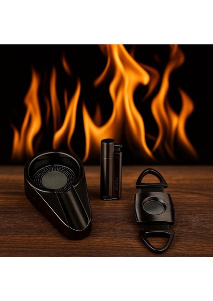 Exclusive Luxury Puro Seti – Prestijli 3’lü Koleksiyon (Çakmak, Kesici, Küllük) indirimleri