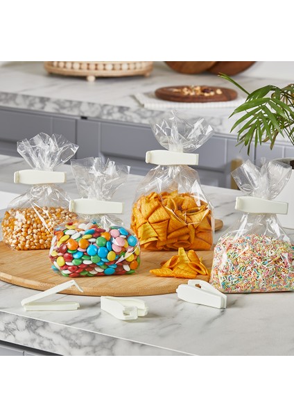 15 Adet Poşet Klipsi Çay Kahve Bakliyat Makarna Poşet Klipsi Mandalı Qlux L-00364