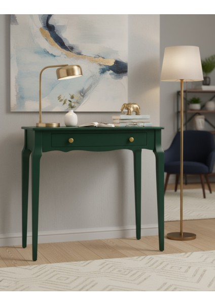 110 cm Masif Konik Yeşil Dresuar