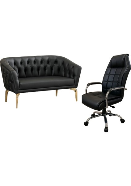 Ikili Deri Ofis Koltuğu ve Makam Koltuğu