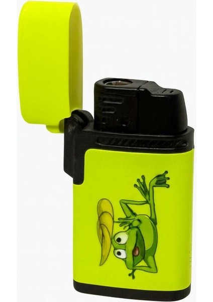 Desenli Neon Rüzgar Geçirmez Gazlı Çakmak – Karikatür Baskılı Kapaklı Model