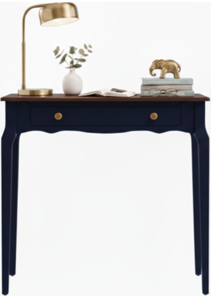 110 cm Masif Konik Lacivert Ceviz Dresuar fiyatları