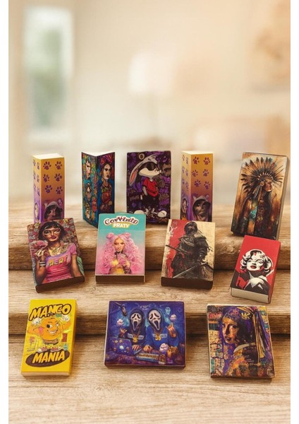 Renkli Tasarımlı Lüks Koleksiyonluk Kibrit Seti – 48’li Set modelleri