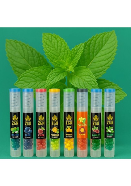 36 Adet Karışık Aromalı Mentol Topları – (Nane, Böğürtlen, Portakal, Kavun, Çilek)