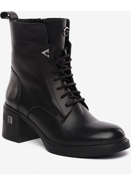 Kadın Siyah Hakiki Deri Topuklu Bot fiyatları