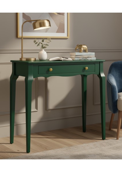 120 cm Masif Konik Yeşil Dresuar