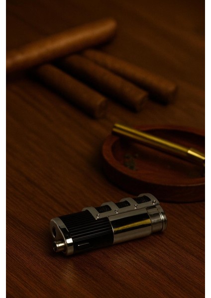 💎 Hunter Premium 3’ Pürmüzlü Puro Çakmağı – Puro Delici Özellikli, Lüks Metal Hediye Kutulu fiyatları