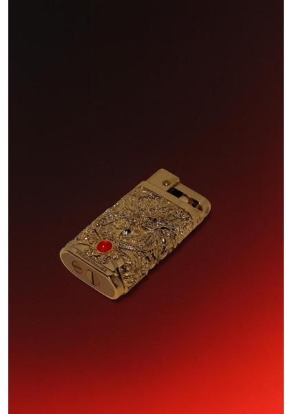 Altın Renk Ejderha Figürlü Metal Çakmak – Kabartmalı Boncuk Detaylı Koleksiyonluk fiyatları