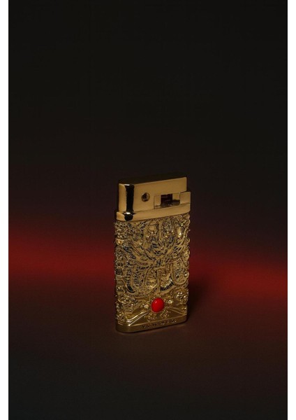 Altın Renk Ejderha Figürlü Metal Çakmak – Kabartmalı Boncuk Detaylı Koleksiyonluk modelleri