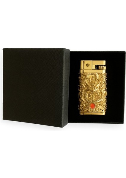 Altın Renk Ejderha Figürlü Metal Çakmak – Kabartmalı Boncuk Detaylı Koleksiyonluk indirimleri