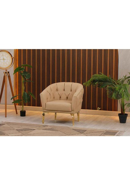 Asel Krem Ofis Koltuk Takımı