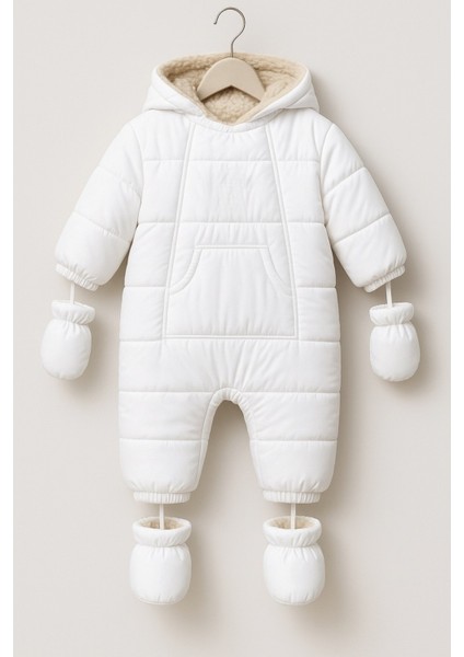 Özel Tasarım Cepli,kapüşonlu Tak-Çıkar Patik ve Eldivenli Bebek-Çocuk Kozmonot-Astronot Tulum Mont