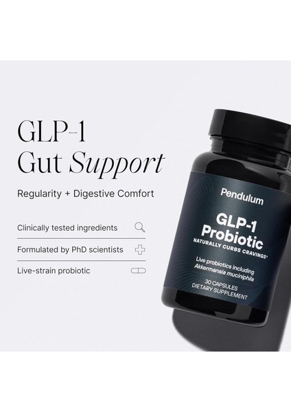 Glp-1 Probiotic – Relieves Glp-1 Digestive Issues Like Bloating, Constipation & Diarrhea | Improves Regularity & Gut Health With Akkermansia & Other Strains (30 Capsules) modelleri
