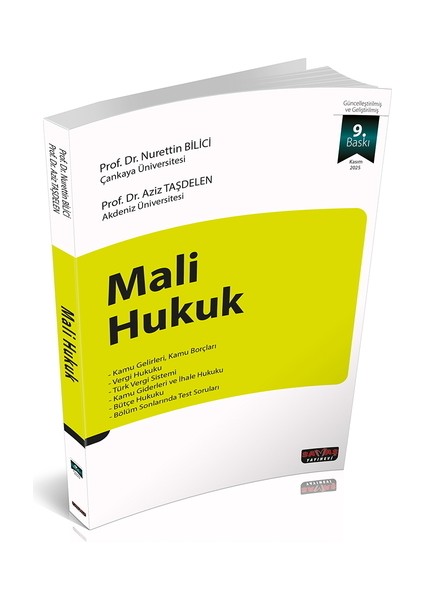 Mali Hukuk - Nurettin Bilici, Aziz Taşdelen Kasım 2025