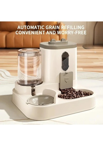 Kedi ve Köpek Mama Su Kabı Çift Hazneli Elektriksiz Besleme Sistemi Pratik Kullanışlı Mama Su Kabı fiyatları