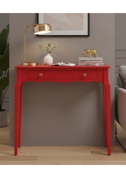 120 cm Masif Konik Kırmızı Dresuar