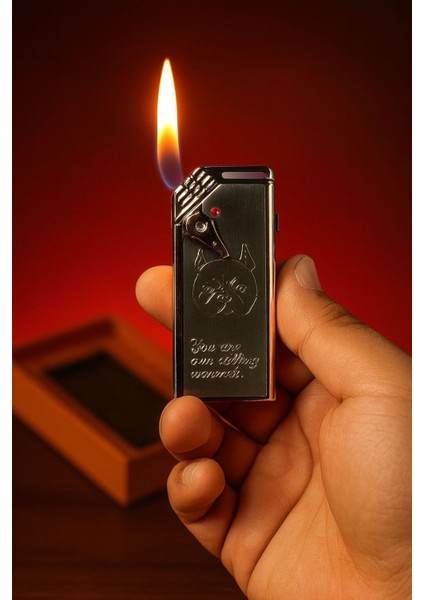 Elite Dualfire Premium Gazlı Metal Çakmak Hem Jet Hem Normal Ateşleme